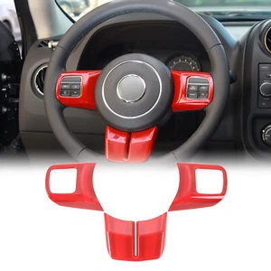 Steering Wheel Cover Decor Trim For Jeep Wrangler JK 11+/Cherokee Accessories - Picture 1 of 8