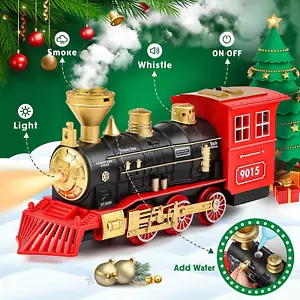 Juego De Vias Tren Electrico Navidad Para Ninos Luces Sonido Locomotora Juguetes - Picture 1 of 12