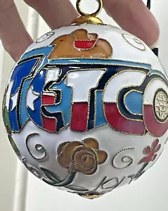 NEU 2015 TETCO Kitty Keller Cloisonné Weihnachten 24K vergoldet Western Ornament - Bild 1 von 8