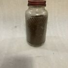 Vintage Old Judge Coffee Owl Embossed Quart Glass Jar Diamond Pattern With Lid