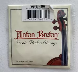 Anton Breton VNS-150 Perlon VIOLIN Strings, 4/4 Size, Polished, Saga Musical Co. - Picture 1 of 2