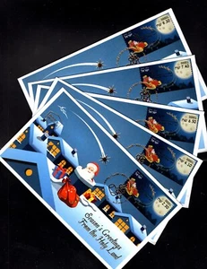 ISRAEL FDC 2019 NAVIDAD CAJERO AUTOMÁTICO MÁQUINA #001 JUEGO DE ETIQUETAS DE 5. x45984 - Imagen 1 de 2