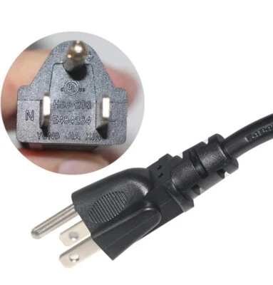 6FT Universal 3 Prong AC Power Cord Cable 18 AWG for Computer Printer Monitor TV - Image 1 of 4