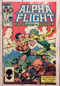 Cómic Alpha Flight Marvel Vol 1 #15 octubre 1984 Sub-Mariner vs Marrina - Imagen 1 de 4
