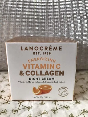 Lanocreme Energizing Vitamin C & Collagen Night Cream 50g New and Boxed - Image 1 of 3