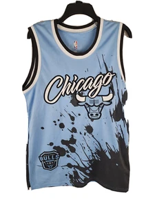 Chicago Bulls Commemorative Blue Tank Jersey 1966 Monogrammed Logo Youth Small - Picture 1 of 4