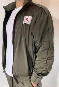 Nike Jordan Flight Jacket Men’s Sweatshirt Windbreaker Tracksuit Full Zip Pocket - Picture 1 of 9