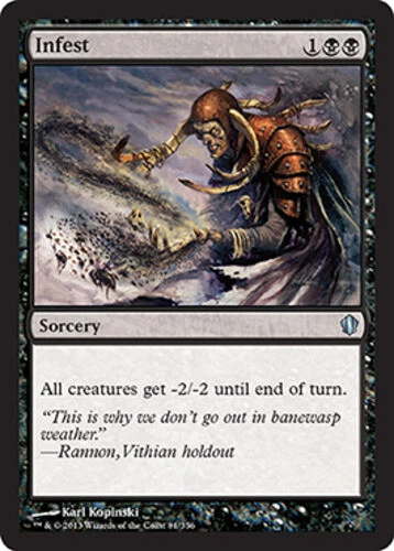 Infest ~ Moderately Played Commander 2013 MTG Magic UltimateMTG Black Card - Image 1 of 1