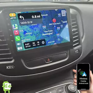 Carplay For 2015-2019 Chrysler 200 200C 200S Car Stereo Radio Android 14 FM GPS - Picture 1 of 12