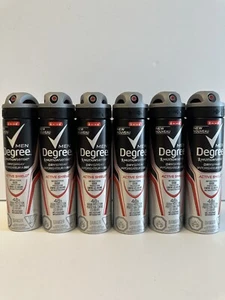 6 X Degree Men Motionsense Active Shield Antiperspirant Deodorant Spray 3.8 Oz - Picture 1 of 1