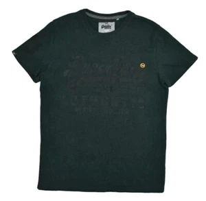 Superdry Shirt Size L Green Speckle Graphic Print Mens - Picture 1 of 7