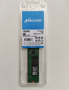 Micron 7400 PRO 1.92TB M.2 22110 NVMe Gen4 x4 TLC MTFDKBA1T9TDZ-1AZ1ZABYY SSD - Picture 1 of 3