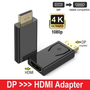 Dp maschio a femmina Accoppiatore Convertitore 4K DisplayPort a HDMI