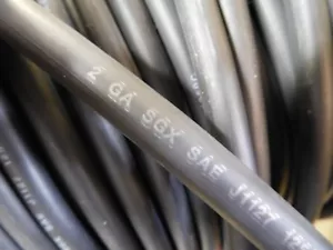 2 AWG SGX BLACK AUTOMOTIVE WIRE - HIGH TEMP - MADE IN USA - 10 FEET - Picture 1 of 4