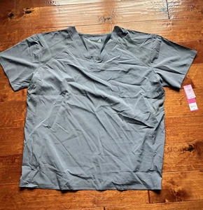 Fit by White Cross Scrub Top 2266 Pewter Size 3XL Medical Men's V Neck Fast Ship - Picture 1 of 4