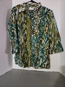 Alfred Dunner Size 14 Multicolored Sheer - Picture 1 of 5