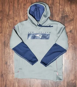 New England Patriots Mens XL Nike Therma Crew Coach Pullover Hoodie Style NKDB - Picture 1 of 10