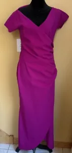 chiara boni la petite dress 46 US Size 8 Bodycon Fitted Gown Purple Fushia - Picture 1 of 13