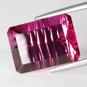 28,07 kt hübscher natürlicher rosa Topas 20 x 15 mm konkav Smaragdschliff Sammlung Edelstein - Bild 1 von 4