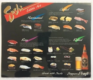 Menge 2 Vintage Sushi Tischsets von Sapporo Fassbier Sammlerstück - Bild 1 von 3