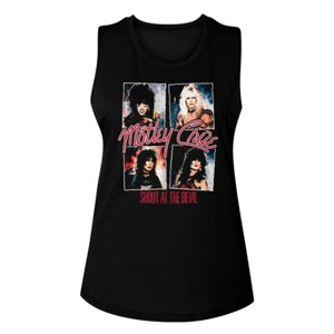 Camiseta sin mangas para mujer Motley Crue Shout At The Devil cubierta de álbum musculosa  - Imagen 1 de 5
