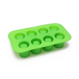  8 Cavities Silicone Mold, Green, Baking, Non-Stick,1 Piece, 2inch Height - Picture 1 of 5