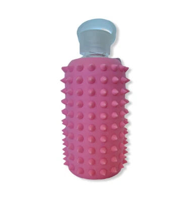 BKR Water Bottle Glass Spiked Baker Miller Pink Little 500 Ml 16 Oz NWT