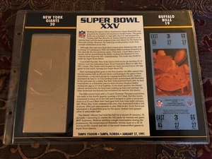 SUPER BOWL XXV *** WILLABEE & WARD 22KT GOLD FOIL TICKET REPLICA PANE ***** - Picture 1 of 2