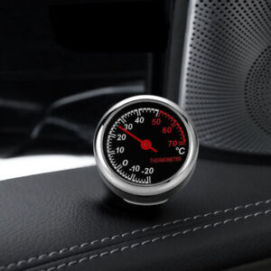 Mini Car Digital Clock Watch Thermometer Gauge Meter Decoration Clock Accessory