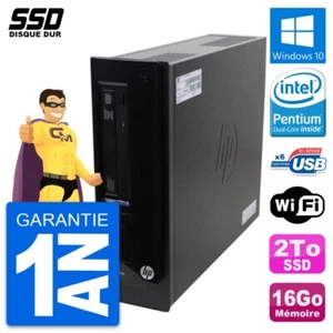 PC HP Pro 3300 SFF Intel Pentium G630 RAM 16Go SSD 2To Windows 10 Wifi - Imagen 1 de 7