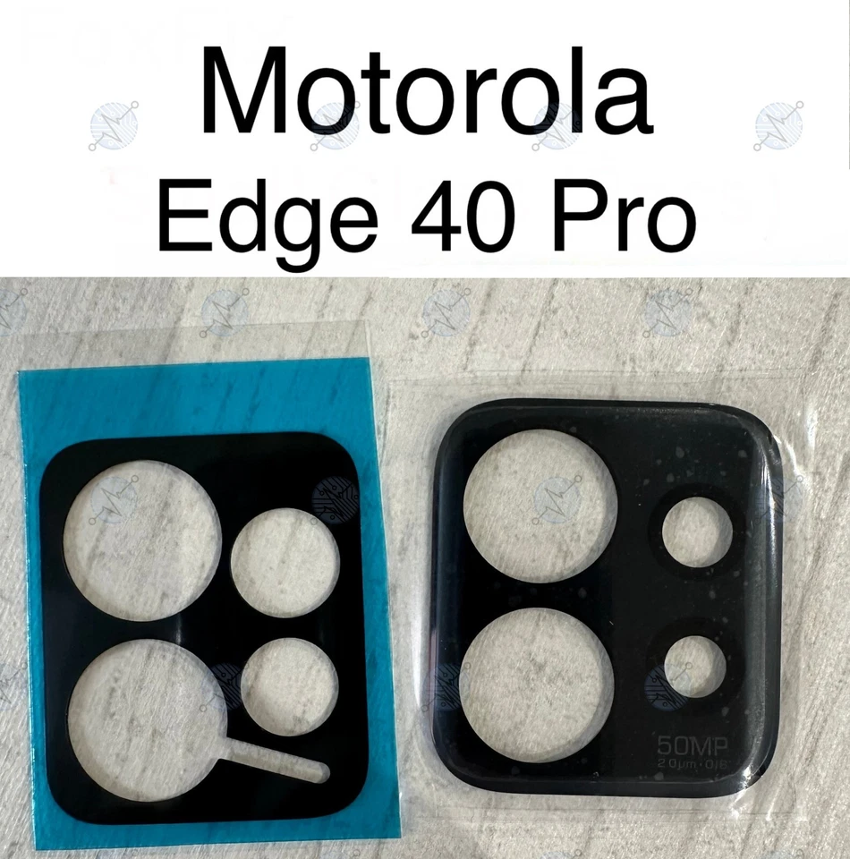 VETRO VETRINO LENTE FOTOCAMERA POSTERIORE MOTO MOTOROLA EDGE 40 PRO NERO +BIADES