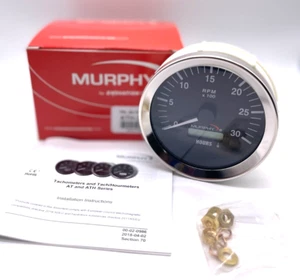 MURPHY ATH-30 HOUR METER 3,000 RPM TACHOMETER SAME DAY SHIPPING - Picture 1 of 4