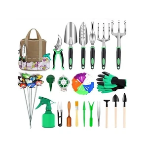 Juego de 48 herramientas de jardinería herramientas manuales de jardín hágalo usted mismo antideslizantes 100% orgánico ecológico - Imagen 1 de 6