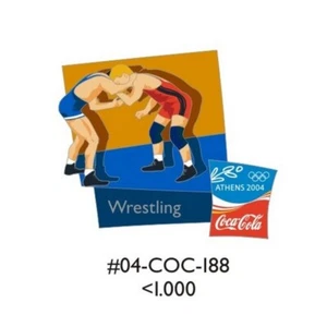 DEPORTE DE LUCHA LIBRE - PIN DE LOS JUEGOS OLÍMPICOS DE COCA COLA ATENAS 2004 - RARO - Imagen 1 de 1