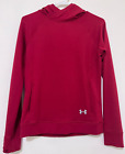 Under Armour Mens XS Loose Fit Red Wrap Neck Athletic Hoodie Sweatshirt Pockets
