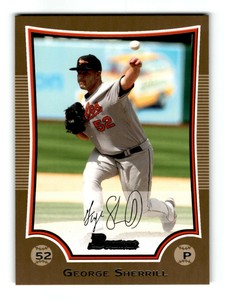 2009 Bowman Gold George Sherrill #178 Baltimore Orioles