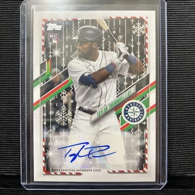 2021 Topps Holiday TAYLOR TRAMMELL RC AUTO 185/200 #WHA-TTR - Mariners - Image 1 of 3