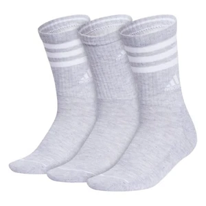 Adidas Aeroready Womens Crew Length Socks Cushioned 3-Stripe 3 Pack Assorted NWT - Picture 1 of 6