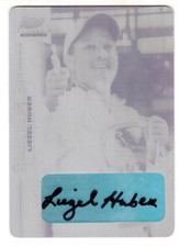 2013 ACE GRAND SLAM TENNIS #BA-LHI LIEZEL HUBER BLACK PLATE AUTOGRAPH 1/1