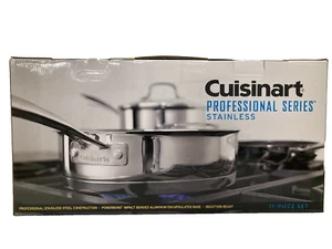 Cuisinart Set di Pentole, Serie Professionale in Acciaio Inox, Set 11 Pezzi - Foto 1 di 6