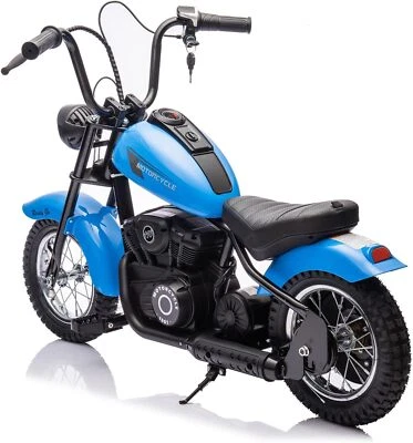 Electric Motorcycle 24V 250W 2 Speeds Max Up to 14MPH for Kids/Teens Blue - Image 1 of 4