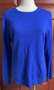 NWOT Charter Club Luxury 100% CASHMERE Blue Long Sleeve Sweater sz XL - Picture 1 of 3