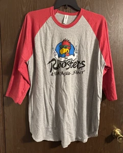 Roosters "A Fun Casual Joint" 3/4 Sleeve Raglan Men's Baseball Tee size 2X - New - Picture 1 of 4