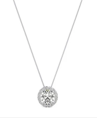 14K WHITE GOLD ROUND DIAMOND 1 CTW NECKLACE - Image 1 of 2