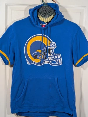 Толстовка с капюшоном Los Angeles Rams Mitchell & Ness средний размер Royal French короткий рукав - Изображение 1 из 4