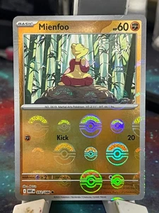 Pokemon Mienfoo 052/086 Common Holofoil Pokeball Pattern White Flare NM KARTE - Bild 1 von 2
