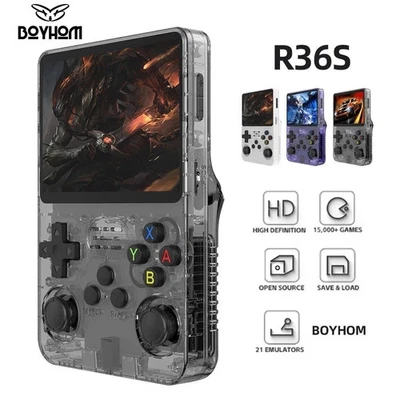 128G R36S Retro Handheld Video Game Console Linux System 3.5 Inch IPS Screen R35