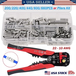 200/660 STCK. Nicht isolierter Stoßspleiß unisoliert Crimp Draht Verbinder Klemmen - Bild 1 von 40