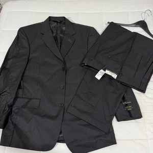 $950 Jos. A. Bank Signature Gold Jacket 43R Pants 40R Men’s Pinstripe Suit Set - Picture 1 of 13