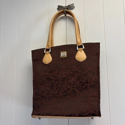Vintage Diane Von Furstenberg For Panda Luggage Tote Brown Tan Classic Old Money - Image 1 of 4